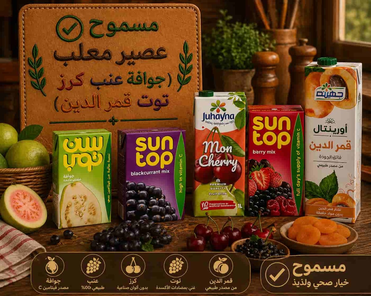 Canned juices (guava, grape, cherry, apricot)