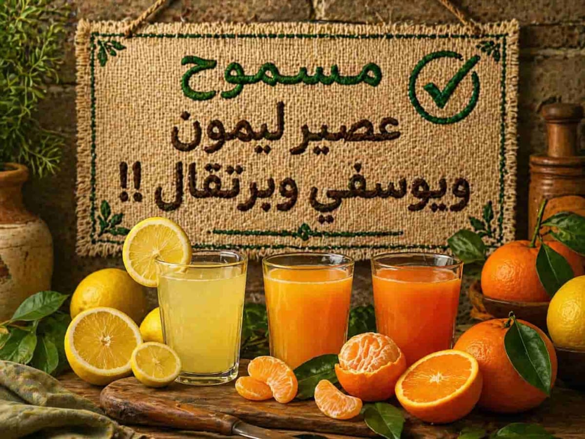 Orange, lemon, tangerine juice